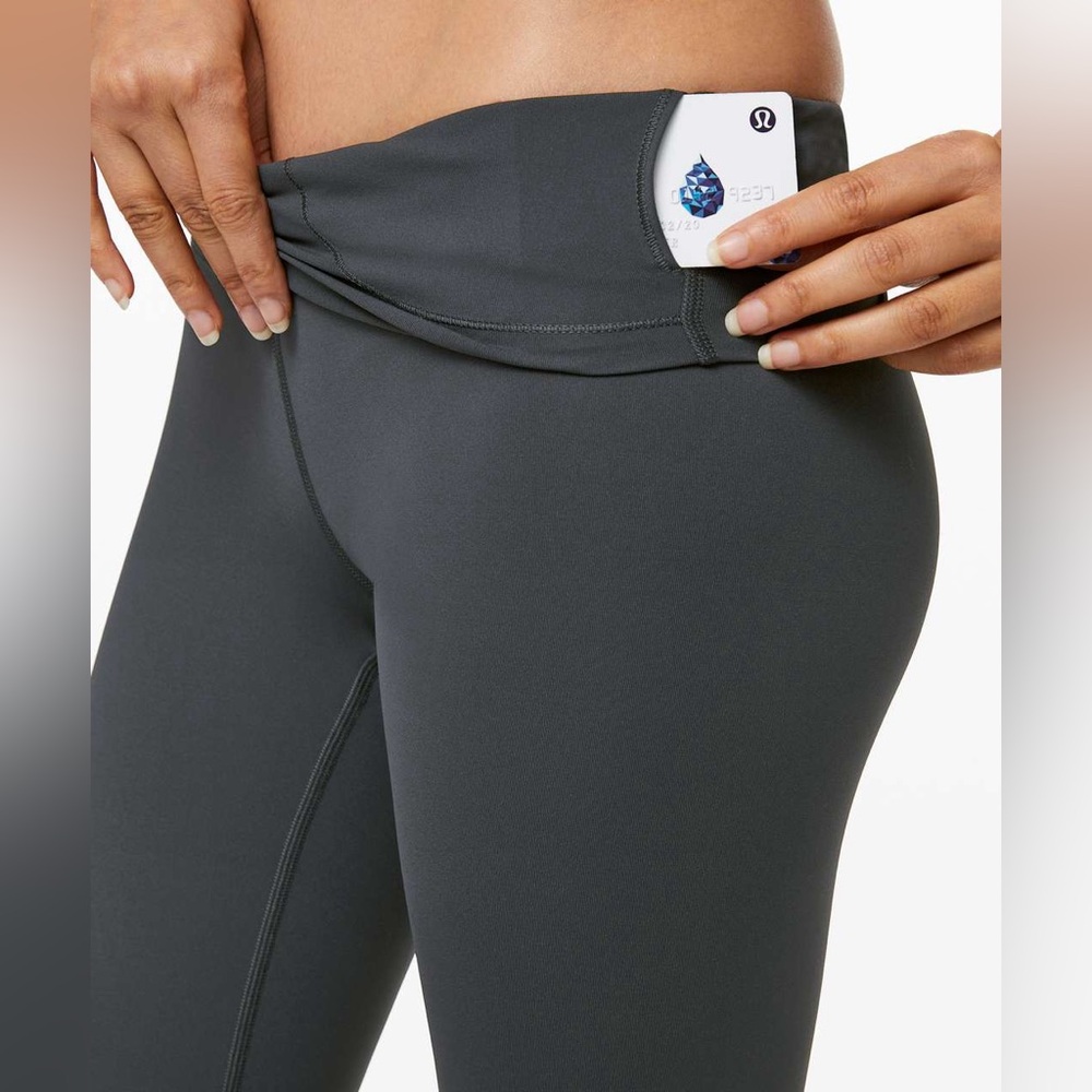 Lululemon Wunder Under Crop (High-Rise) *Full-On Luxtreme 21" Melanite Size 4‎ - Picture 4 of 15